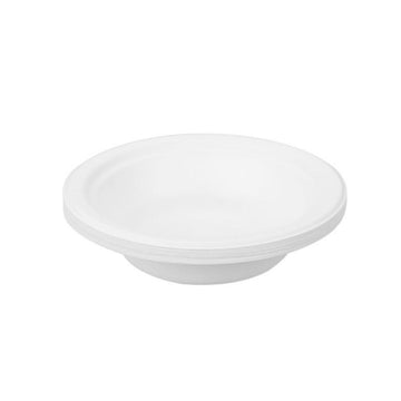 2 x Lemon & Lime ECO Sugarcane Side Bowl White - 12 Pack - 18cm